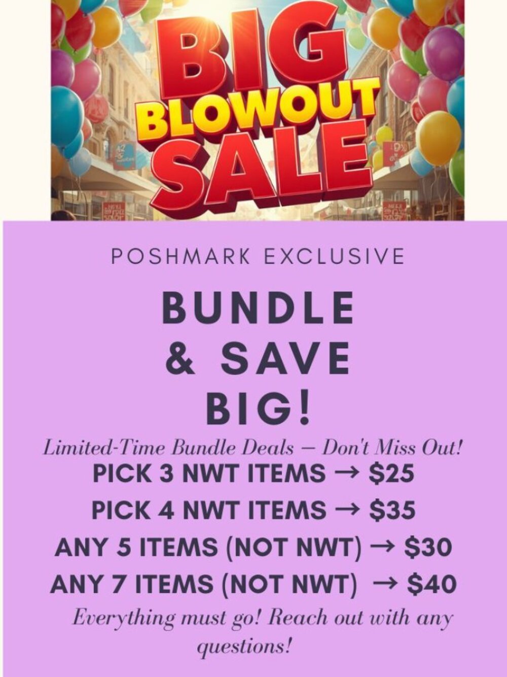 ✨🚨 HUGE BUNDLE & SAVE BLOWOUT SALE! 🚨✨